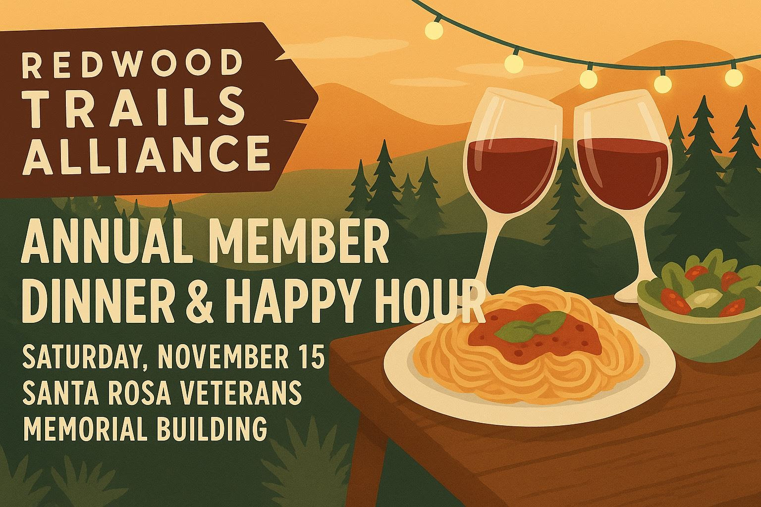 Last Minute Opportunity to Attend the Redwood Trails Alliance Dinner